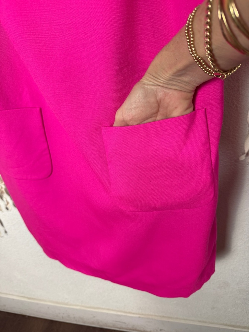 Kate Spade Hot Pink Cap Sleeve Shift Dress Size 10 - Picture 4 of 9